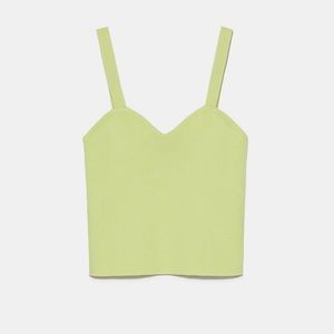 ZARA lime green crop top💚